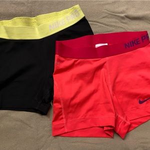 Nike Pro shorts- set of 2